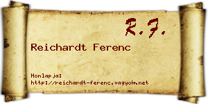 Reichardt Ferenc névjegykártya