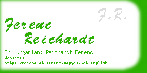 ferenc reichardt business card